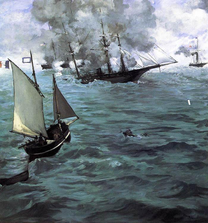 Edouard Manet Battle of the 'Kearsarge' and the 'Alabama'